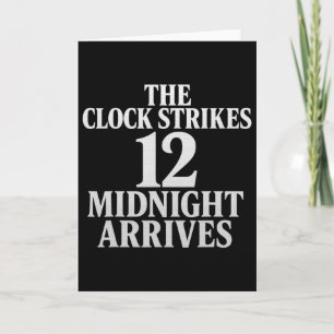 Tarjeta El reloj da las 12 llega la medianoche Meme 