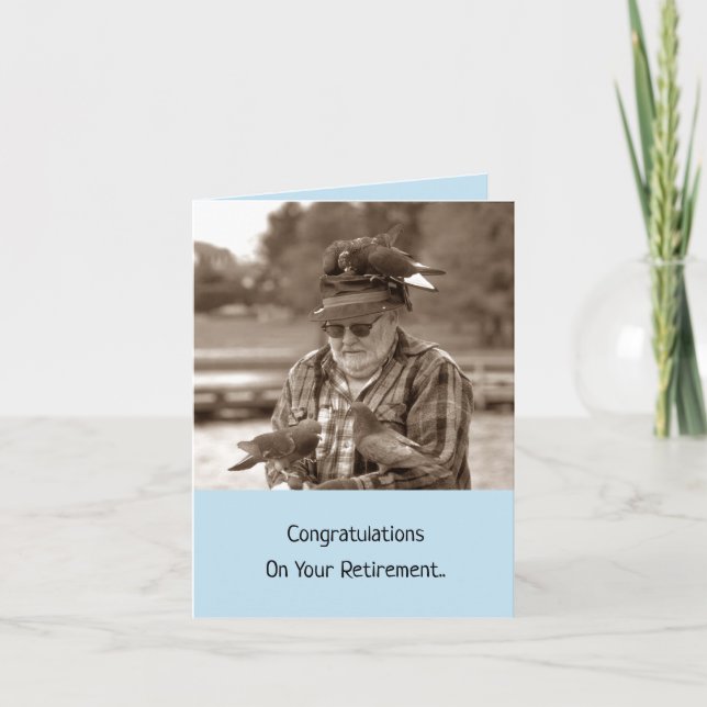 Tarjeta El retiro está para la enhorabuena de la diversión (Anverso)