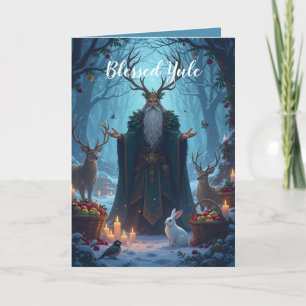 Tarjeta El Rey de Acebo da la bienvenida a Yule