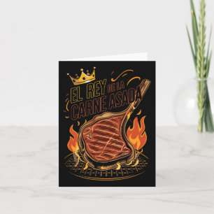 Tarjeta El Rey De La Carne Asada Bbq Maestro De Cocina Rey