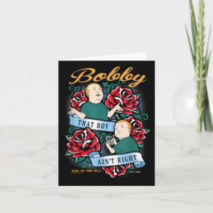 Tarjeta El Rey De La Colina Bobby Ese Niño Tattoo Justo