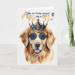 Tarjeta El Rey del perro con un día divertido cumpleaños