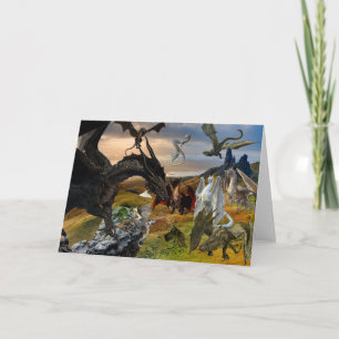 Tarjeta El Rey Dragón en la reunión