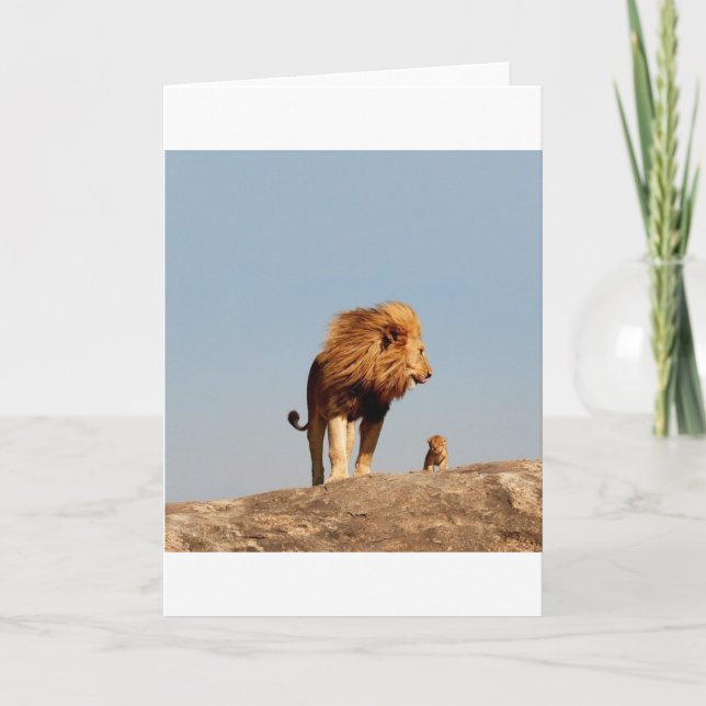 Tarjeta El Rey León (León y Cubo Adultos) (Anverso)