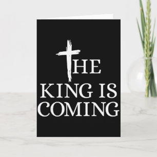 Tarjeta El Rey viene Cristianismo Versículo de la Biblia C