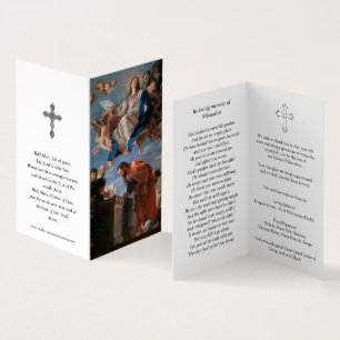 Tarjeta El rezo católico carda el   Assumpti