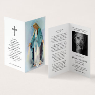 Tarjeta El rezo católico carda el   Maria radiante