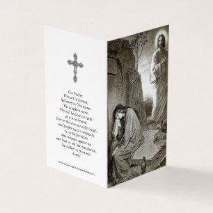 Tarjeta El rezo católico carda el   Maria y la tumba 1 de
