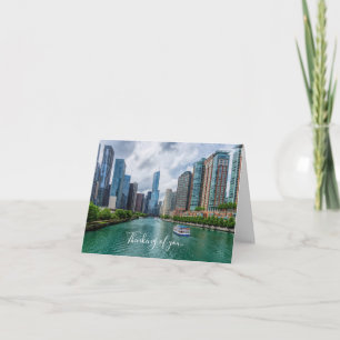 Tarjeta El río Chicago y la Torre Trump pensando en ti