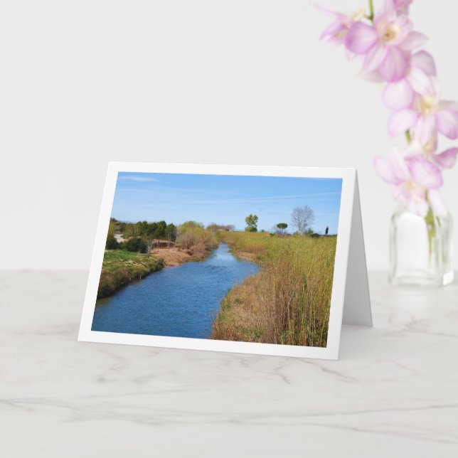 Tarjeta El río Turia en Riba-roja de Túria, España (Orquídea)
