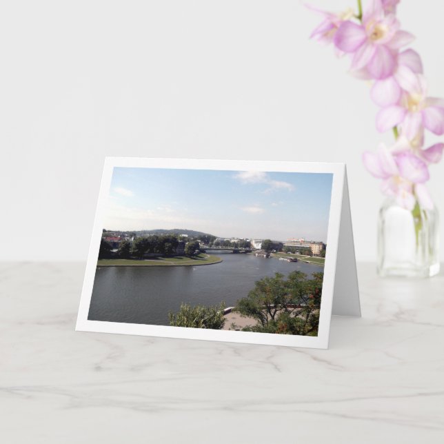 Tarjeta El río Vístula, Cracovia, Polonia (Orquídea)