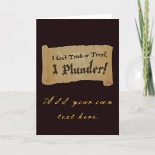 Tarjeta El robo de piratas en Halloween