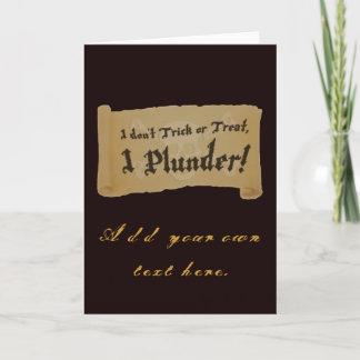 Tarjeta El robo de piratas en Halloween