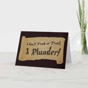 Tarjeta El robo de piratas en Halloween