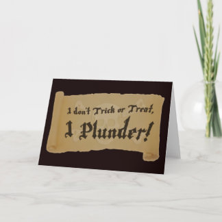 Tarjeta El robo de piratas en Halloween