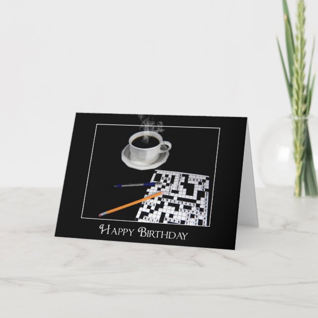 Tarjeta El rompecabezas de la cruz de cumpleaños de papá (Anverso)