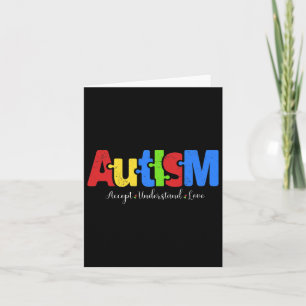 Tarjeta El rompecabezas del autismo acepta entender el amo