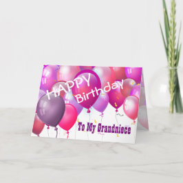Tarjeta El rosa del feliz cumpleaños hincha a la RESOBRINA