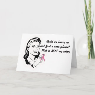 Tarjeta ¡El rosa no es mi color!