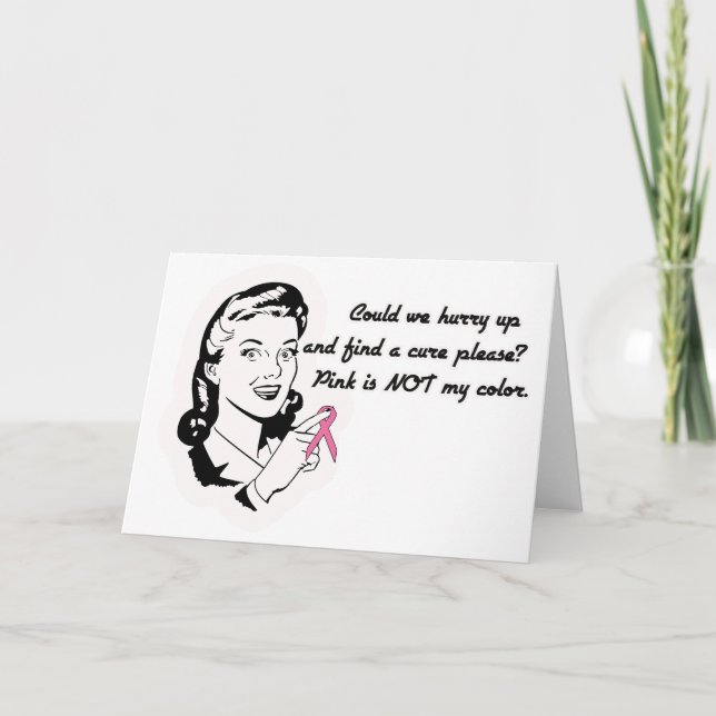 Tarjeta ¡El rosa no es mi color! (Anverso)