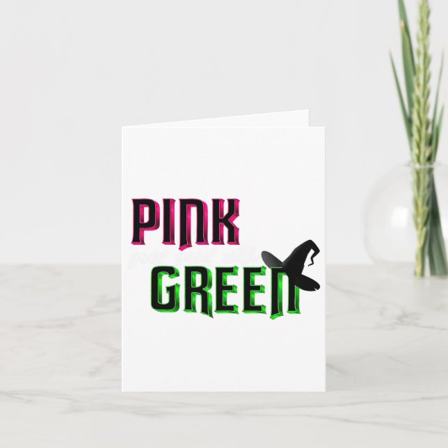 Tarjeta El rosa queda bien con el verde  (Anverso)
