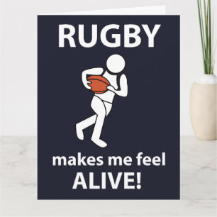 Tarjeta El rugby me hace sentir vivo Rugby