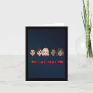 Tarjeta El S A P M R Chicas El Malo Pegatina Azul
