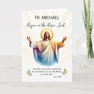 Tarjeta El sacerdote Jesús de Pascua es una creciente escr