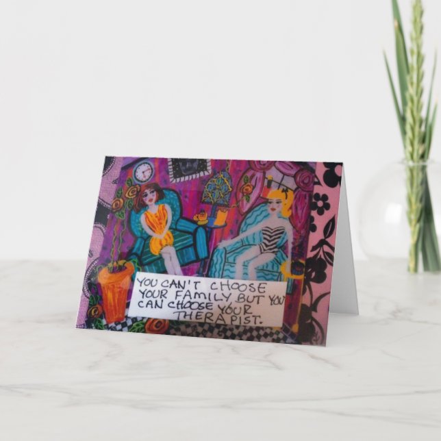 TARJETA EL SALUDO CARD-YOU NO PUEDE ELEGIR SU FAMILIA SINO (Anverso)