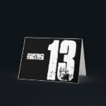 Tarjeta El saludo de cumpleaños número 13 de Brother en bl<br><div class="desc">Un fondo negro con texto blanco,  en este divertido saludo de cumpleaños para un hermano. Mi Divertida Mente Saluda.</div>