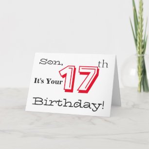 Tarjeta El saludo de cumpleaños número 17 de su hijo en ro