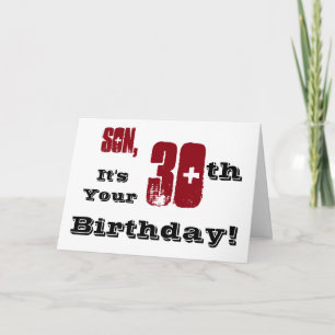 Tarjeta El saludo de cumpleaños número 30 de su hijo en ne