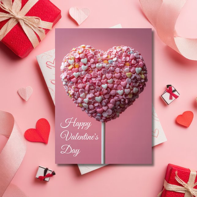 Tarjeta El saludo de San Valentín de Cakepop con forma de  (Subido por el creador)