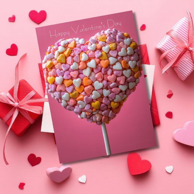 Tarjeta El saludo de San Valentín de Cakepop con forma de  (Subido por el creador)