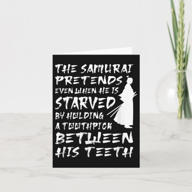 Tarjeta El Samurai Se Pretende Incluso Cuando Es Tan Sabio (Anverso)