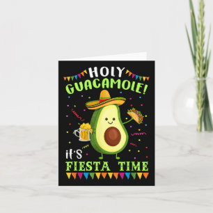 Tarjeta El Santo Guacamole Es La Hora De La Fiesta En La C