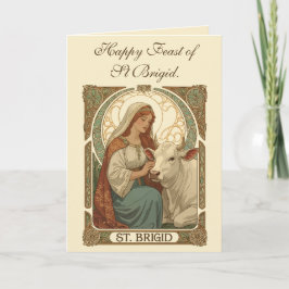 Tarjeta El Santo Patrón de las Lechadas St Brigid