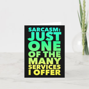 Tarjeta El Sarcasmo Es Uno De Los Muchos Servicios Que Ofr
