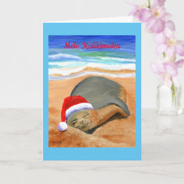 Tarjeta El sello monje de los Navidades curos Mele Kalikim