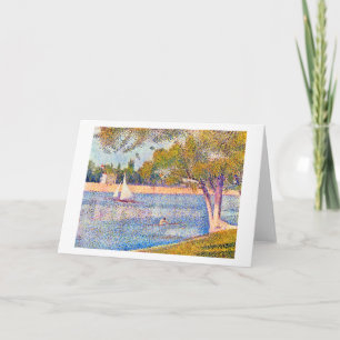 Tarjeta El Sena en La Grande Jatte, Seurat
