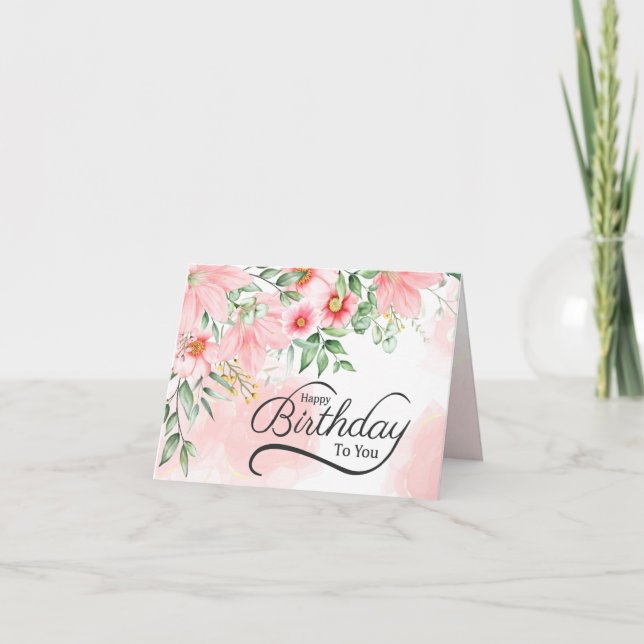 Tarjeta El Señor De Cumpleaños Te Bendiga Los Números 6:24 (Anverso)