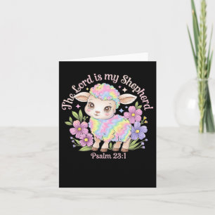 Tarjeta El Señor Es Mi Pastor De Fe Cristiana De Pascua