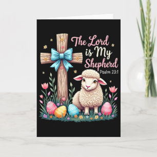 Tarjeta El Señor Es Mi Pastor Pascua Cordero Cristiano Pas