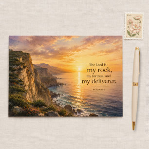 Tarjeta El Señor Es Mi Roca Salmo 18:2 Escritura