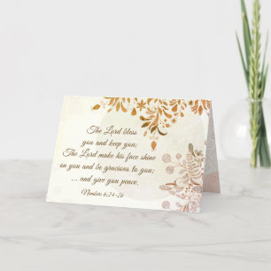 Tarjeta El Señor Te Bendice Los Números 6:24 Vintage De La