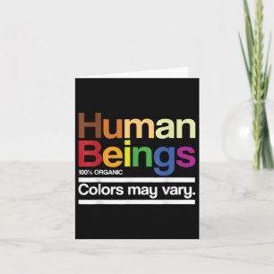 Tarjeta El ser humano retro vintage 100% de color orgánico