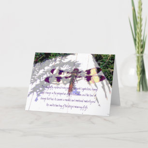 Tarjeta El significado de la libélula