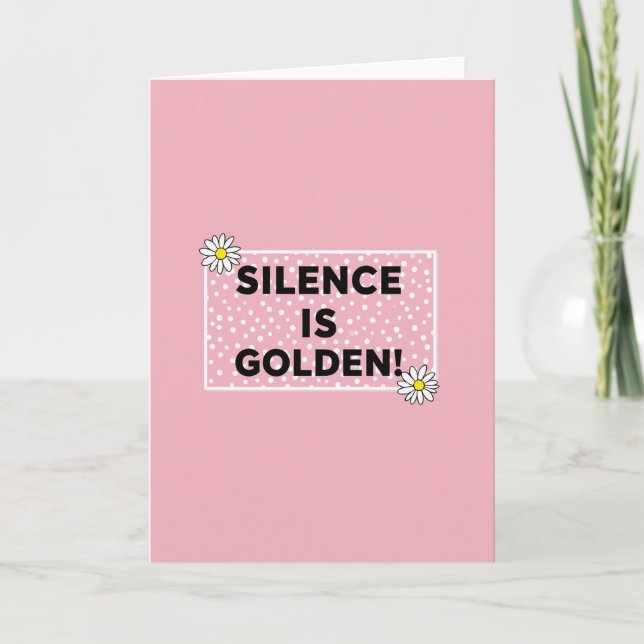 Tarjeta El Silencio Floral es de Oro (Anverso)