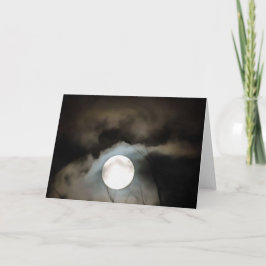 Tarjeta El solsticio de invierno la luna el arte celeste