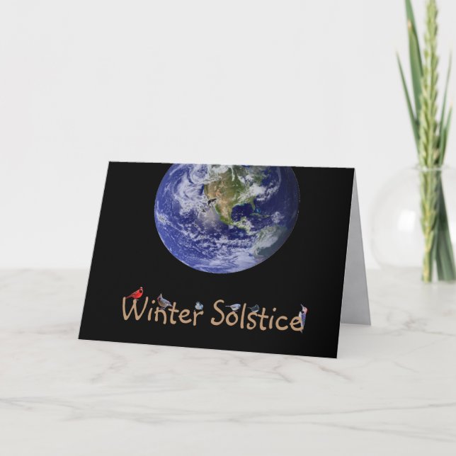 Tarjeta El solsticio de invierno: Saludos navideños de la  (Anverso)